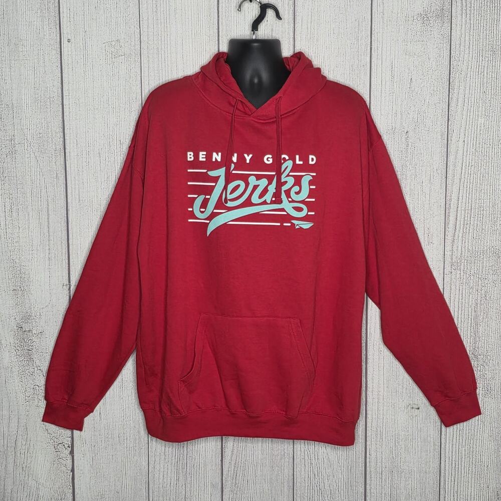 Benny Gold Jerks Hoodie XXL Red Graphic Pullover Streetwear San Francisco